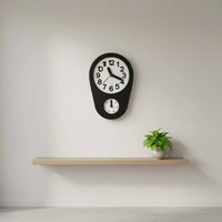 Weekday Wall Clock Artistic Design Clock with Day Display Minimalist Home Decor for Living Room, Bedroom