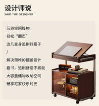 可移动茶几边几沙发边柜客厅家用小户型实木中古推车卧室床头桌子