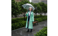 1/12 Scale Raincoat Contrast Color Trim BJD Doll Outerwear See-Through Design 1/12 Scale Trench Coat