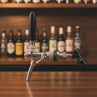Polished Beer Keg Coupler with Lever Handle Compact Beer Tap with Handle Mechanical Keg Tap Commercial-Grade for Homebrewers