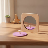 Educational Wooden Toy with Mirror Sensory Child-Led Learning Toy Problem-Solving Shape Sorting Cube Sturdy for Classroom