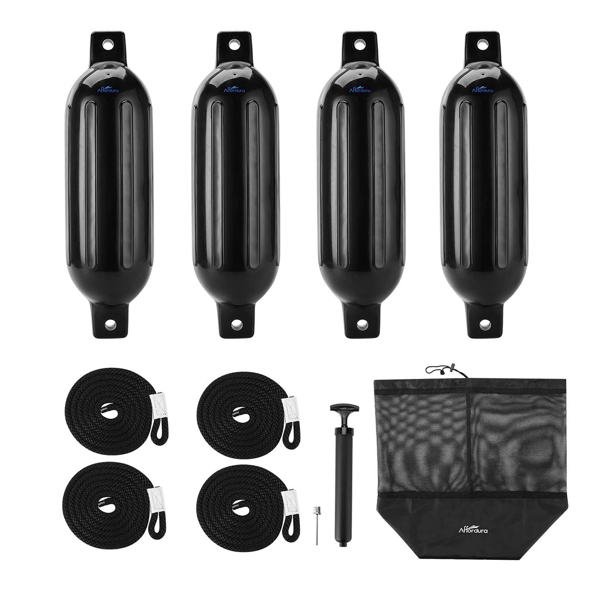 Black 21x68cm 4-pack