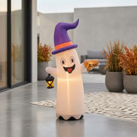 Outdoor Halloween Inflatable Ghost Standing Ghost Decoration with Lantern Bright Huge for Party Displays