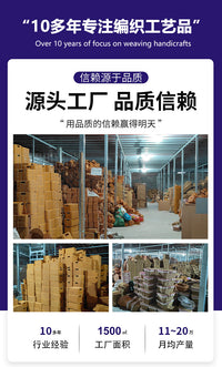 跨境代发仿藤厨房姜蒜收纳筐复古壁挂篮手提小花篮厨具挂篮