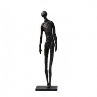 Abstract Human Figure Sculpture Textured Figurine Slim for Office, Entryway