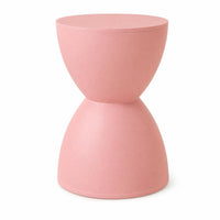 Plastic Stool Matte Hourglass Stool Fully Assembled for Living Room, Bedroom