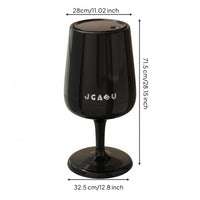 Wine Glass Trash Can Tall Stem Wine Glass Shaped Trash Can Double-Layer