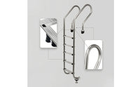 5-Step Pool Ladder Resistant Stainless Steel Pool Ladder Heavy Duty for Hotels, in-Ground Pools