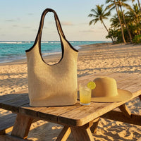 Woven Straw Tote Summer Style Straw Tote Bag Natural Material