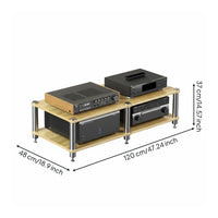 Power Amplifier Stand Heavy Duty Construction AV Equipment Rack Stable Structure Multi-Tier AV Stand for Audiophiles