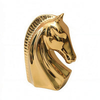 Horse Head Statue Hollow Home Decor Electroplated for Desktop Display