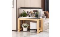 Heavy Duty Aquarium Base Stable Design Solid Wood Aquarium Rack Anti-Slip Foot Pads Wooden Fish Tank Stand for Living Room, Balcony, Bedroom