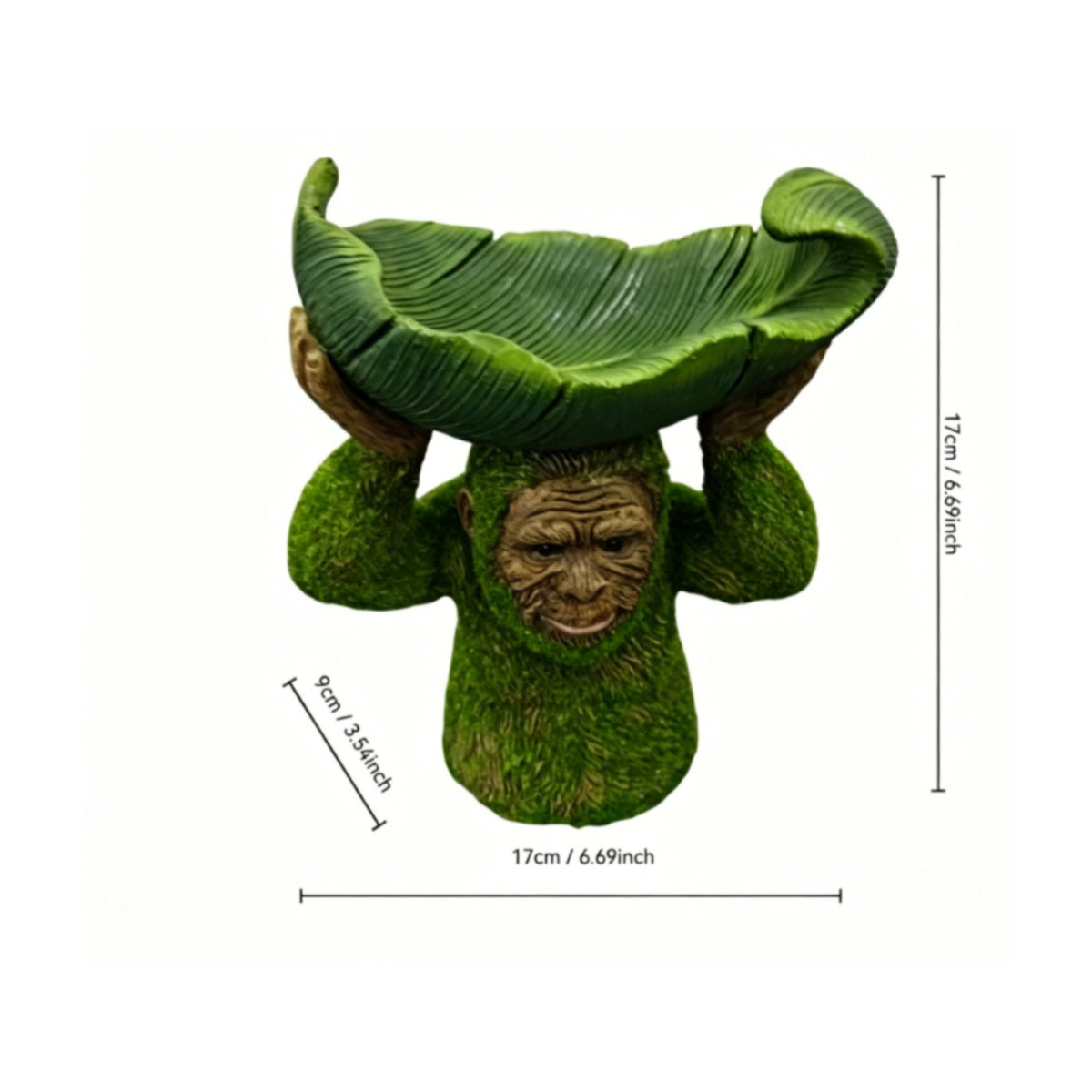 Gorilla-Shaped Bird Feeder Resin Gorilla Bird Feeder Weather Resistant
