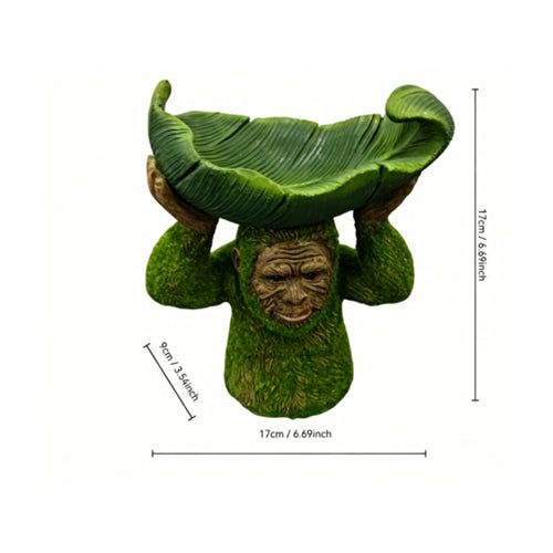 Gorilla-Shaped Bird Feeder Resin Gorilla Bird Feeder Weather Resistant