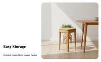 Stackable Square Stool Space-Saving Square Stackable Stool Versatile for Bedroom