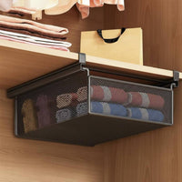 Wardrobe Mesh Storage Basket Space Saving Hanging Slide-out Drawer Multipurpose