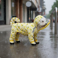 Full Body Dog Raincoat Easy to Clean Leash Hole Dog Raincoat Lightweight