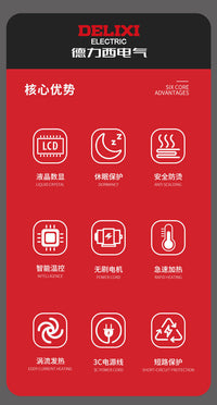 德力西热风枪拆焊台二合一无铅电烙铁手机电脑维修焊接恒温电焊台