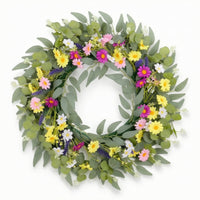 Daisy Wreath Lightweight Wreaths Outdoor for Wall Decor, Entryway
