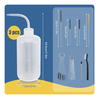 24 Pieces Spray Cleaning Set Multi-Purpose Nozzle Brush and Bottle Set