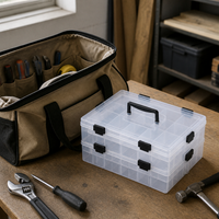 Multi-functional Portable Tool Box for Electricians, Auto Repair, Fishing - Hardware Parts, Screws, Accessories Organizer