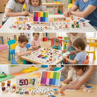 Early Learning Color Sorting Toy with Cards Double-Sided Number Matching Game Smooth Counting and Matching Game Preschool for Toddlers
