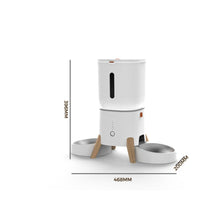 5L Automatic Cat Feeder with Two Bowls Transparent Automatic Cat Feeder with Double Bowl Stable for Indoor