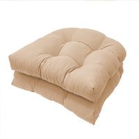 2 Pieces Tufted Chair Cushion Thick Tufted Seat Cushion Soft for Patio