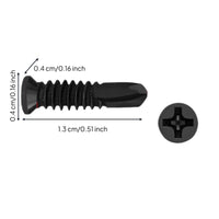Automatic boring screws, dark coating, small head, metal sheets, high strength, fixing, installation, automatic threading