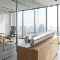 Window Film Privacy for Home Office in Deep Gray, Solid Color Window Tint Film Home, Wide 90cm Window Frosting Film, Modern Privacy Film Roll