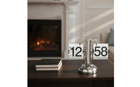 Automatic Flip Clock High End Flip Clock with Metal Base Classic for Collectors, Bookshelf