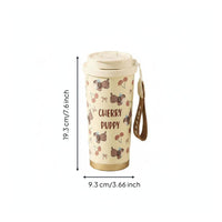 Long-Lasting Insulation Insulated Tumbler with Straw Leak-Proof Portable Thermal Bottle 3-in-1 Lid Stainless Steel Coffee Cup Anti-Slip Bottom for Women, Students, Office, School