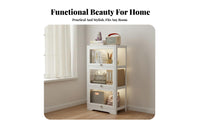 Dustproof Floor Standing Display Cabinet Dust-Proof Narrow Collectible Display Case Transparent Panels Floor Standing Figurine Shelf Space Saving for Collectors, Anime Fans, Small Areas, Bay Window, Living Room, Bedroom