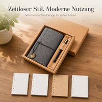 A6 Vintage PU Leather Journal with Strap Closure, Creative Diary Notebook Gift Set