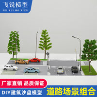 Sand Table Scene Building Model with Light, Parking Lot Simulation, City Street Assembly Kit