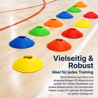 Marking Cones Football Set of 10, Colorful PE Pylons for Agility Training, Break-Resistant Training Cones Sports with Bag