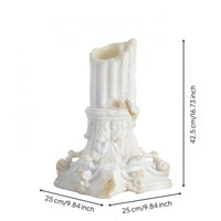 Column Vase Embossed Pedestal Vase Architectural for Living Room, Showroom