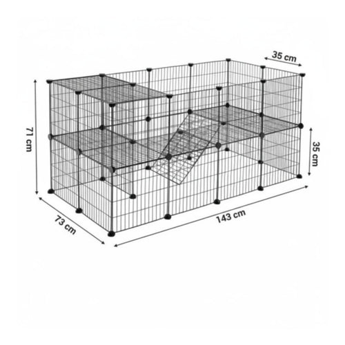 34 Pieces Modular Pet Fence Fine Grid Pet Enclosure Secure for Small Animals