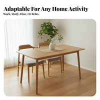 Solid Wood Japanese Style Wooden Table Nordic Style Dining Table Rectangular Kitchen Table Household Furniture Smooth Finish Suitable for Dining Room Family Gathering Kitchen
