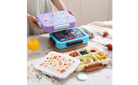 Bento Box Microwavable 3 Compartment Food Container Easy to Clean for Students