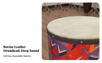 Early Music Education children's Floor Drum Develops Rhythm Sense Patterned Samba Drum Easy to Play Percussion Instrument Supports Fine Movement Skills for Preschoolers, Toddlers, Educators, Preschool, Classroom, Playroom, Family Activities