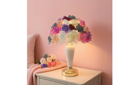 Table Lamp with Flower Lampshade Ambient Accent Light Elegant for Wedding