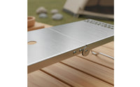 Stainless Steel Folding Table Lightweight Gas Canister heating guard Table Compact Portable Cooker Stand for Backpackers, Barbecue, Backpacking, Picnic