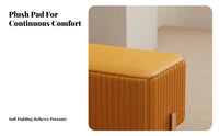 Rectangular End-of-Bed Stool Sturdy long-lasting Upholstered Bench Easy Assembly