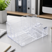 Drawer Desktop Storage, Name Card Holder, Semi-transparent Plastic Pen Holder, Office Worker, Office Supplies, Stationery, Storage Box