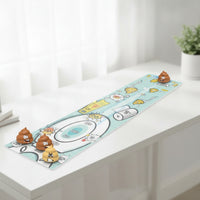 Roll-up Game Mat with Playing Pieces Portable Board Game Mat Interactive Gaming Playmat Lightweight for Children, Families, Party Games