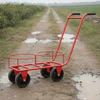 Wheeled Harvest Trolley Heavy-Duty Cart with Container Holders for Gardeners