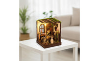 DIY Literary Shelf Scene Kit Lighted Literary Shelf Scene with Detailed Miniature Dollhouse for Hobbyists