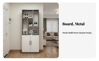 Multi-Functional Entryway Partition Cabinet Space-Saving Double-Sided Storage Cabinet Sturdy Construction Living Room Divider Shelf Strong Load-Bearing for Apartment Dwellers, Homeowners, Families, Hallway, Bedroom, Home