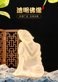 Transparent Resin Buddha Figurine for Home Decor